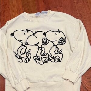 Zara Cream Peanuts Sweatshirt